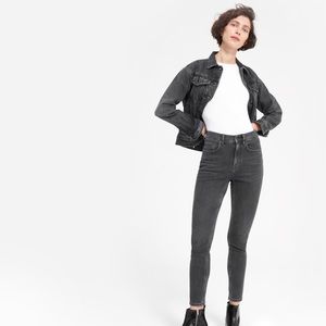 Everlane Distressed Black High Rise Skinny Jeans